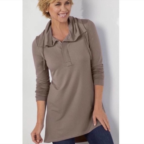 Soft Surroundings Light Brown Loraine Tunic w/Pockets - Picture 1 of 8